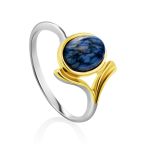 Boho Chic Style Silver Azurite Ring, Ring Size: 8.5 / 18.5, image 