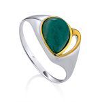 Chic Silver Amazonite Ring, Ring Size: 8.5 / 18.5, image 