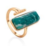 Boho Chic Style Gilded Silver Amazonite Ring, Ring Size: 7 / 17.5, image 
