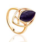 Gilded Silver Charoite Ring, Ring Size: 8 / 18, image 