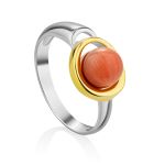 Bright Silver Coral Ring, Ring Size: 8 / 18, image 