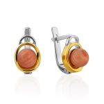 Bright Silver Coral Earrings, image 