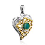 Heart Motif Silver Amazonite Set, Ring Size: 8 / 18, image , picture 7