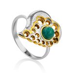 Heart Motif Silver Amazonite Set, Ring Size: 8 / 18, image 