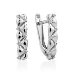 Classy Silver Crystal Earrings, image 