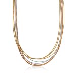 Trendy Multi-Strand Gilded Silver Necklace The Silk, image 