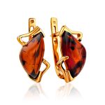 Asymmetric Cognac Amber Ring In Gold The Vesta, Ring Size: 11 / 20.5, image , picture 5