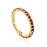 Shimmering Amethyst Infinity Ring, Ring Size: 9.5 / 19.5, image 