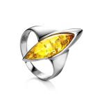 Lemon Amber Ring In Sterling Silver The Gaudi, Ring Size: 11 / 20.5, image 