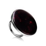 Cocktail Amber Ring In Sterling Silver The Monaco, Ring Size: 6.5 / 17, image 