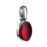 Stylish Silver Ring With Red Amber The Sangria, Ring Size: 9 / 19, image , picture 7