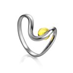 Lemon Amber Ring In Sterling Silver The Leia, Ring Size: 5 / 15.5, image 