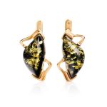 Gold-Plated Ring With Green Amber The Vesta, Ring Size: 12 / 21.5, image , picture 6