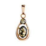 Stylish Amber Pendant In Gold-Plated Silver The Prussia, image 