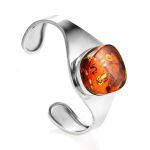 Cherry Amber Cocktail Ring In Sterling Silver The Glow, Ring Size: Adjustable, image , picture 6