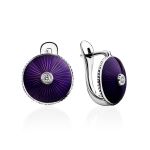 Deep Purple Enamel Ring With Diamond Centerstone The Heritage, Ring Size: 8.5 / 18.5, image , picture 6