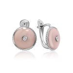 Pink Enamel Round Pendant With Diamond The Heritage, image , picture 7