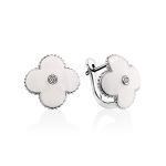 White Enamel Floral Pendant With Diamond The Heritage, image , picture 6