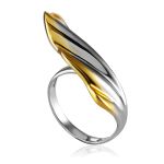 Feather Motif Bicolor Ring, Ring Size: 6 / 16.5, image 