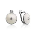 White Enamel Round Pendant With Diamond The Heritage, image , picture 5