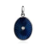 Blue Enamel Silver Dangles With Diamonds The Heritage, image , picture 5