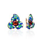 Refined Gold-Plated Pendant With Cognac Amber And Colorful Enamel The Verona, image , picture 6