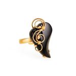 Black Synthetic Onyx Pendant In Gold The Serenade, image , picture 6
