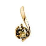Green Amber Ring In Gold-Plated Silver The Sphere, Ring Size: 8.5 / 18.5, image , picture 7