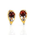 Fabulous Amber Ring In Gold-Plated Silver The Turandot, Ring Size: 13 / 22, image , picture 5