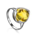 Lovely Amber Ring In Sterling Silver The Selena, Ring Size: 6.5 / 17, image 