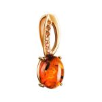 Amber Ring In Gold With Champagne Crystals The Raphael, Ring Size: 6 / 16.5, image , picture 8