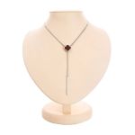 Chain Silver Necklace With Clover Shaped Amber The Monaco, Length: 40, image 
