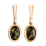 Drop Amber EarringsIn Gold-Plated Silver The Goji, image 
