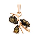 Bold Gold-Plated Ring With Green Amber The Verbena, Ring Size: 8.5 / 18.5, image , picture 7