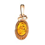Golden Amber Ring With Champagne Crystals The Raphael, Ring Size: 5.5 / 16, image , picture 5
