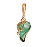 Gold-Plated Pendant With Bright Synthetic Tourmaline The Serenade, image 