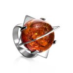 Square Amber Pendant In Sterling Silver The Saturn, image , picture 6