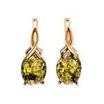 Green Amber Ring In Gold-Plated Silver The Napoli, Ring Size: 13 / 22, image , picture 7