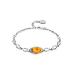 Cocktail Amber Ring In Sterling Silver With Crystals The Raphael, Ring Size: 6 / 16.5, image , picture 8