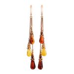 Multicolor Amber Pendant In Gold-Plated Silver The Casablanca, image , picture 5