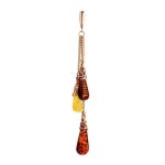 Multicolor Amber Earrings In Gold-Plated Silver The Casablanca, image , picture 5