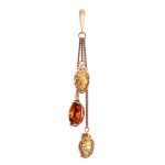 Multicolor Amber Ring In Gold-Plated Silver The Casablanca, Ring Size: 12 / 21.5, image , picture 6