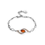 Amber Ring In Sterling Silver With Champagne Crystals The Raphael, Ring Size: 6 / 16.5, image , picture 8
