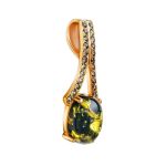 Amber Ring In Gold-Plated Silver With Crystals The Raphael, Ring Size: 4 / 15, image , picture 7