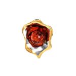 Adjustable Amber Ring In Gold-Plated Silver The Turandot, Ring Size: Adjustable, image , picture 7