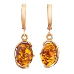 Oval Amber Pendant In Gold-Plated Silver The Vivaldi, image , picture 7