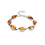 Delicate Teardrop Silver Pendant With Cognac Amber The Gioconda, image , picture 6