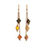 Chain Amber Earrings In Gold-Plated Silver The Casablanca, image 