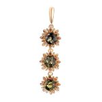 Green Amber Ring In Gold-Plated Silver The Aster, Ring Size: 11.5 / 21, image , picture 7