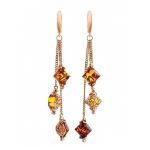 Chain Amber Earrings In Gold-Plated Silver The Casablanca, image 